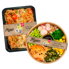 Mama's maaltijden pokébowls en Italiaanse maaltijden
